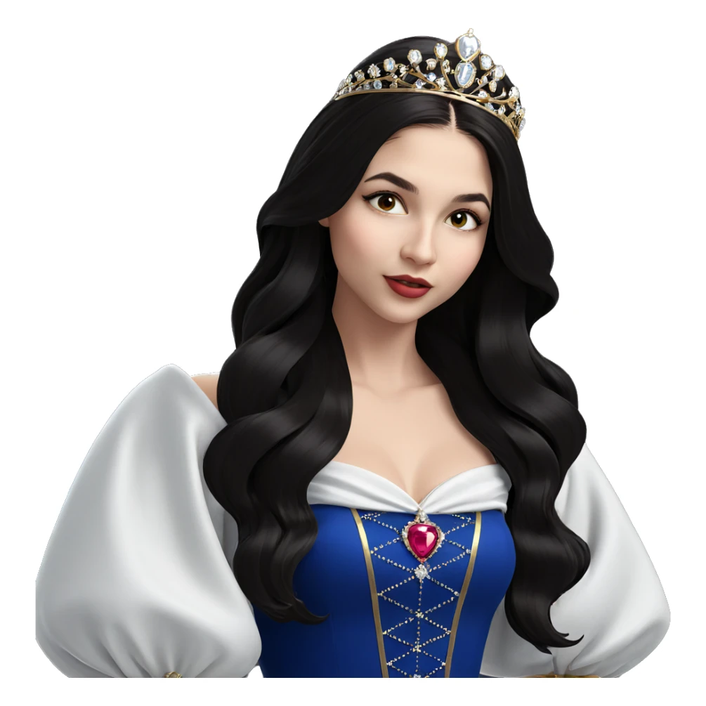 elegant girl with tiara sticker