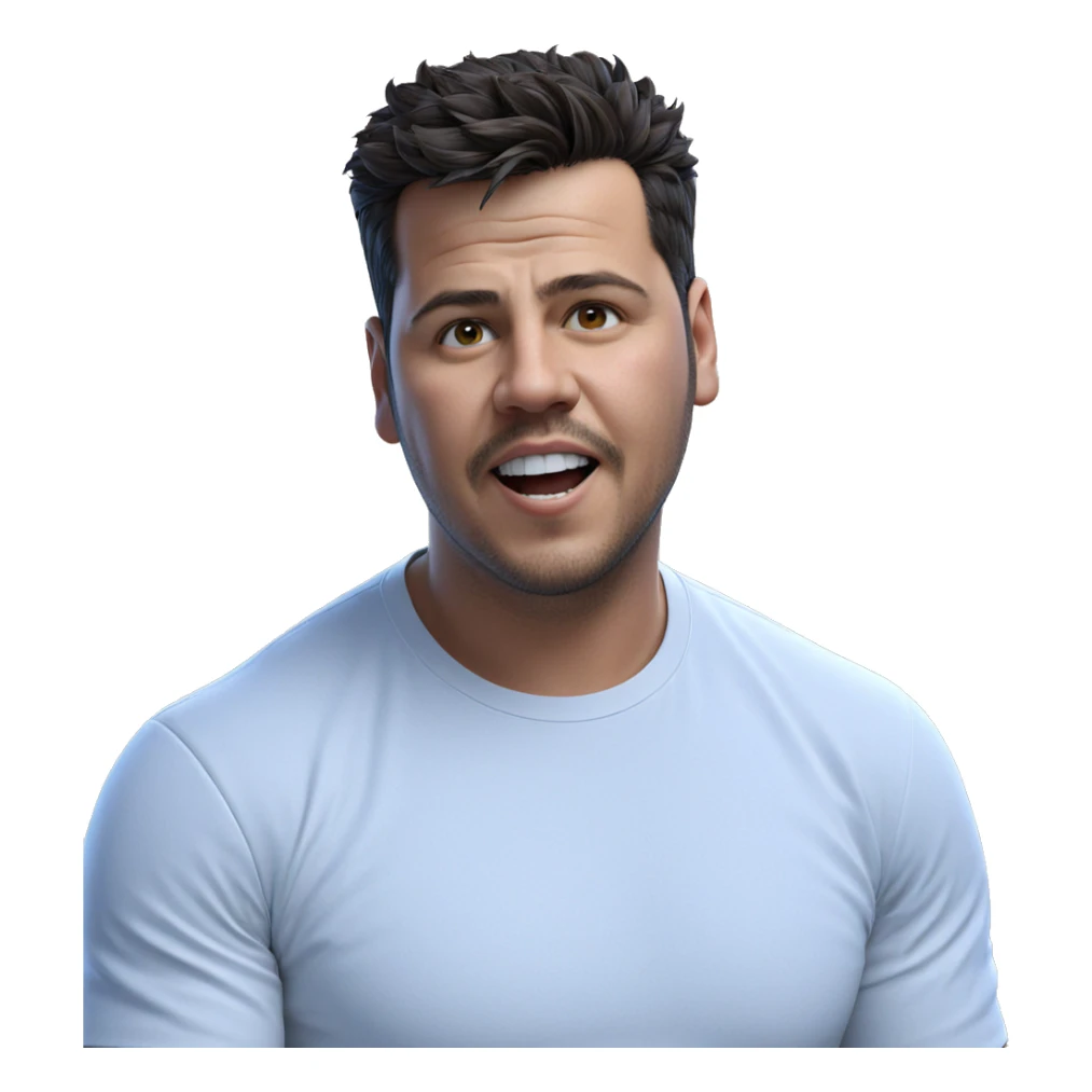 male in white shirt sticker