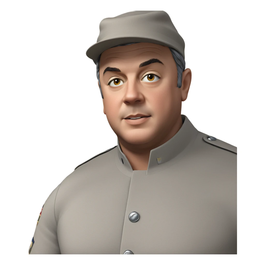 military boy in mirror sticker