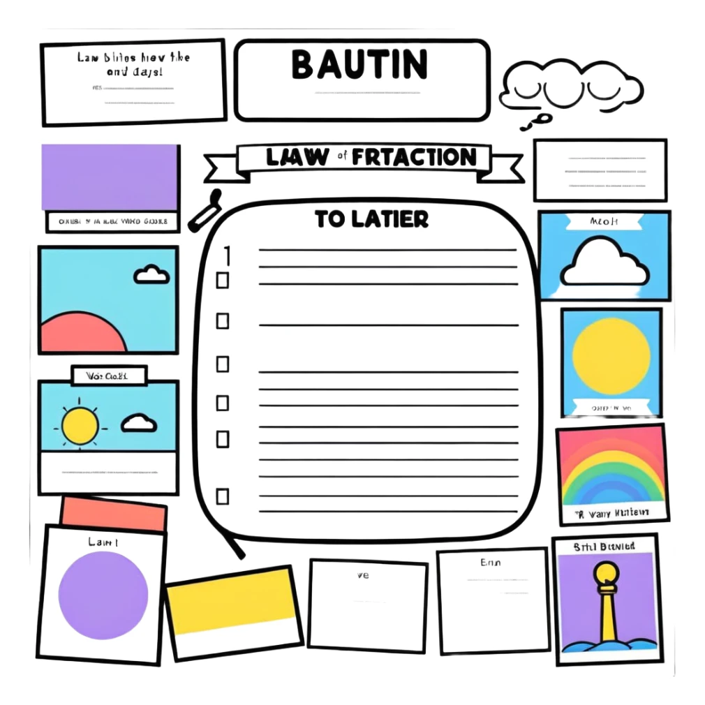 vision board with positive affirmations, law of attraction sticker