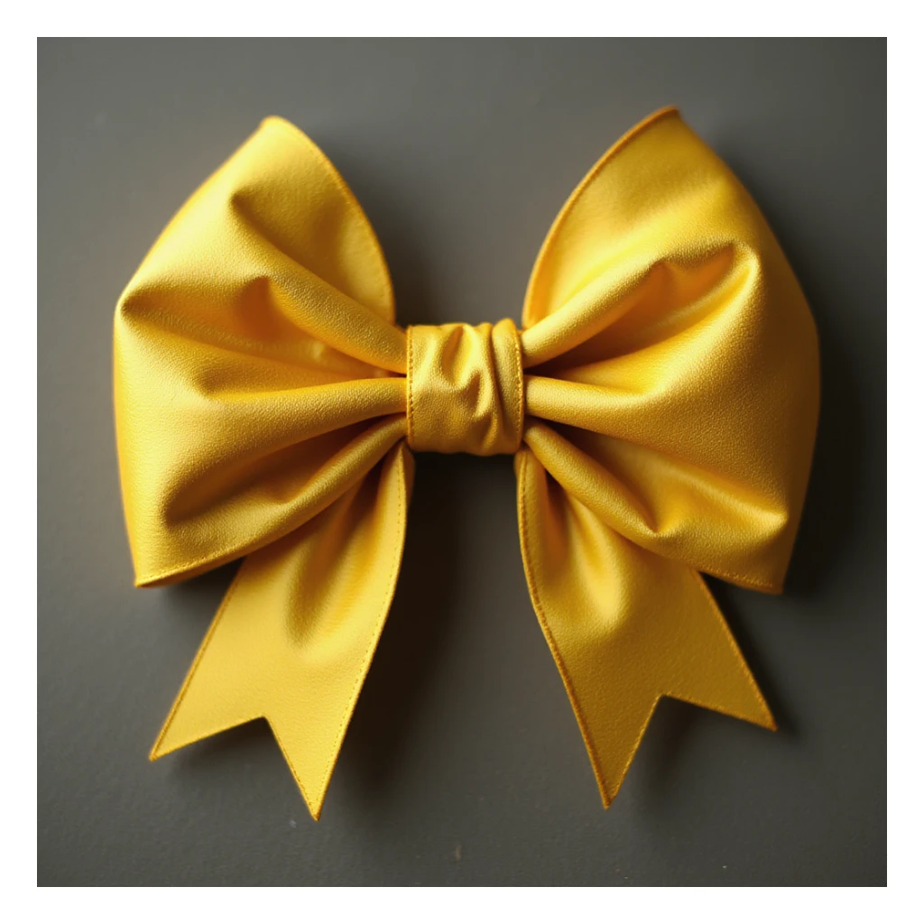 gothic yellow bow, photorealistic style, variation 2 sticker