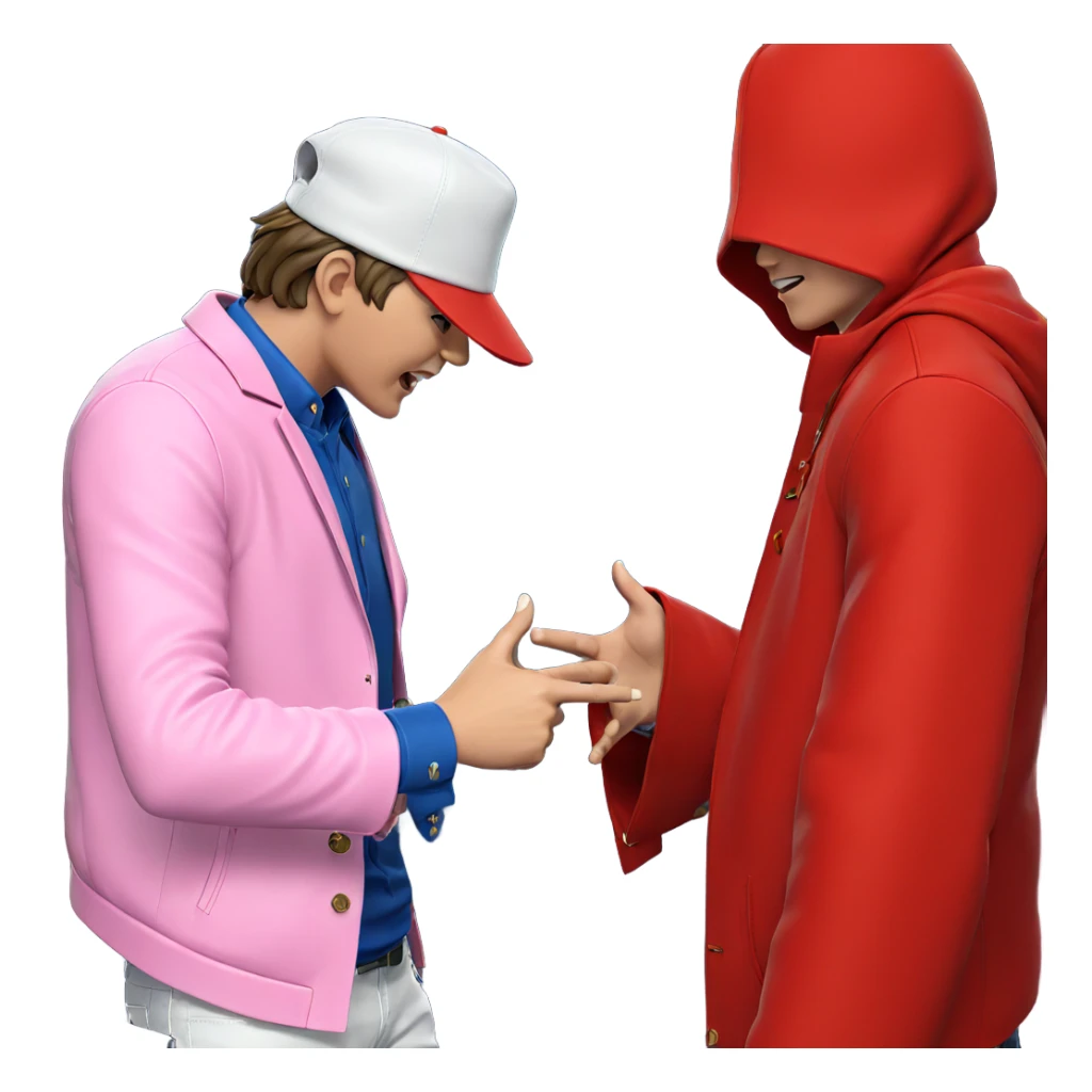 young boys in stylish outfits sticker