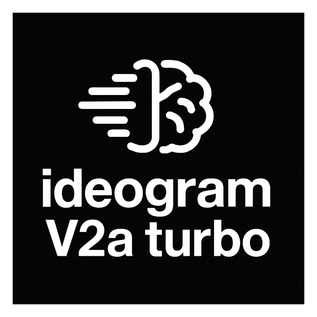 recreate this logo with text of "ideogram V2a turbo", MAKE IT FIT IN SQAURE  sticker