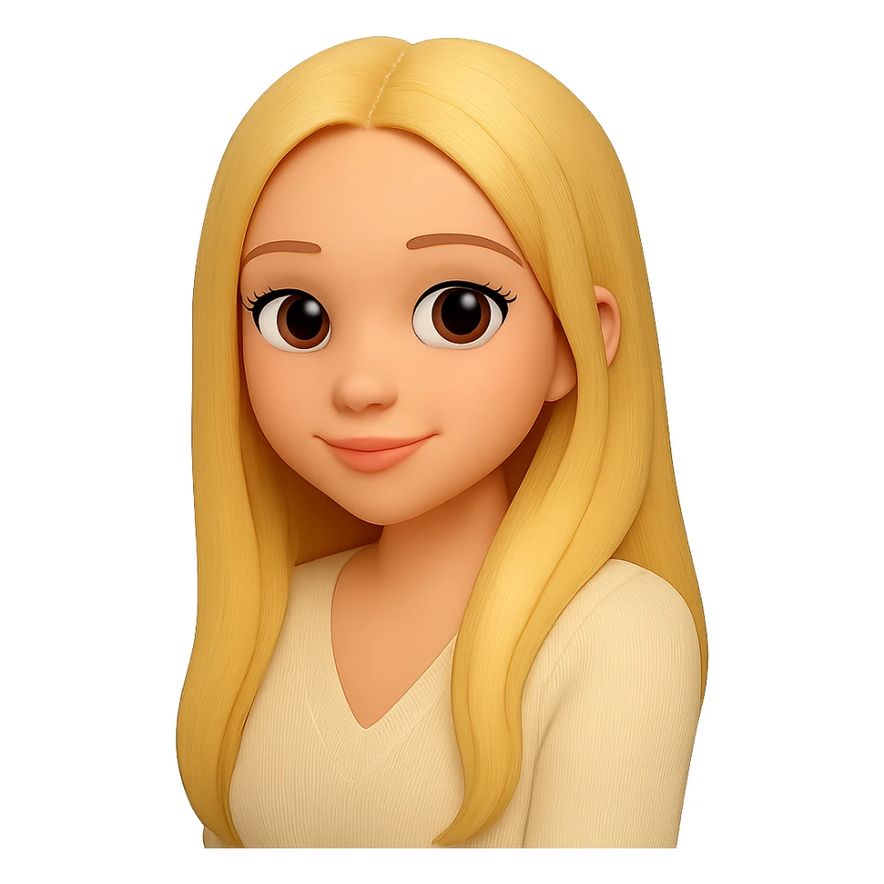 Cut out only the woman from the image, preserving the 3d-emoji style without changes. The style is 3d-emoji, but using the general editor for editing as 3d-emoji style does not support editing. sticker