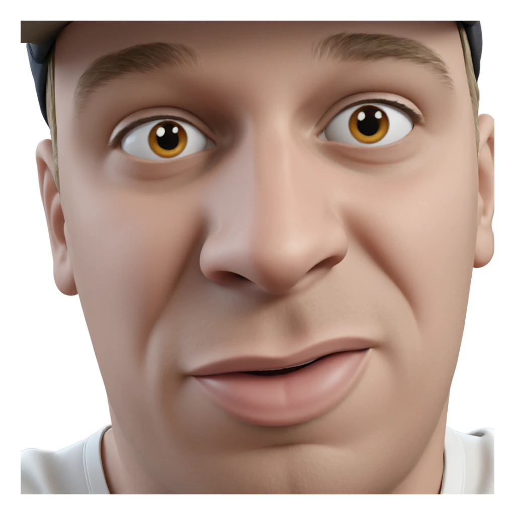 portrait of a hat-wearing boy sticker