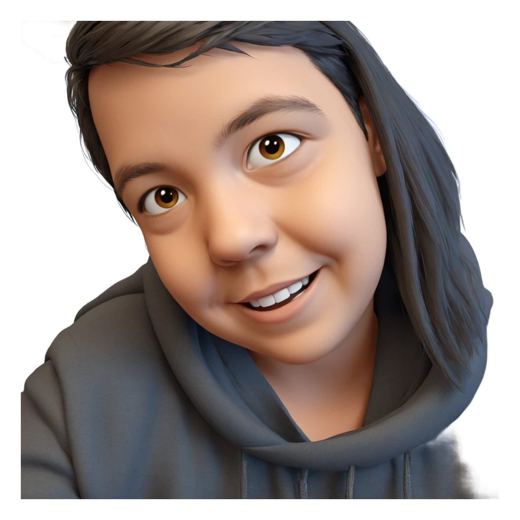 happy boy indoors smiling sticker