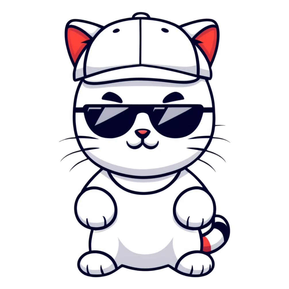 The radest and badest of cats sticker