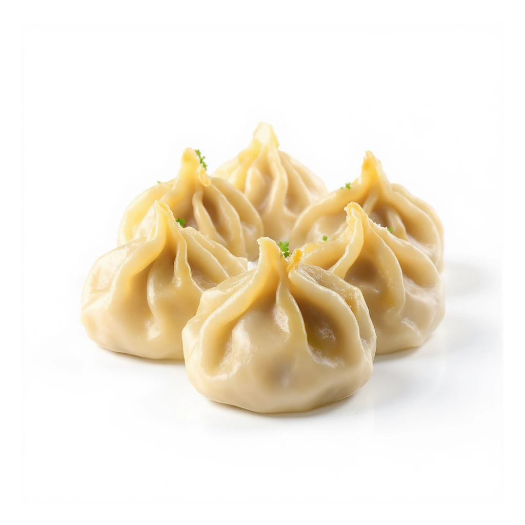 realistic, appetizing mandu dumplings, isolated on white background sticker