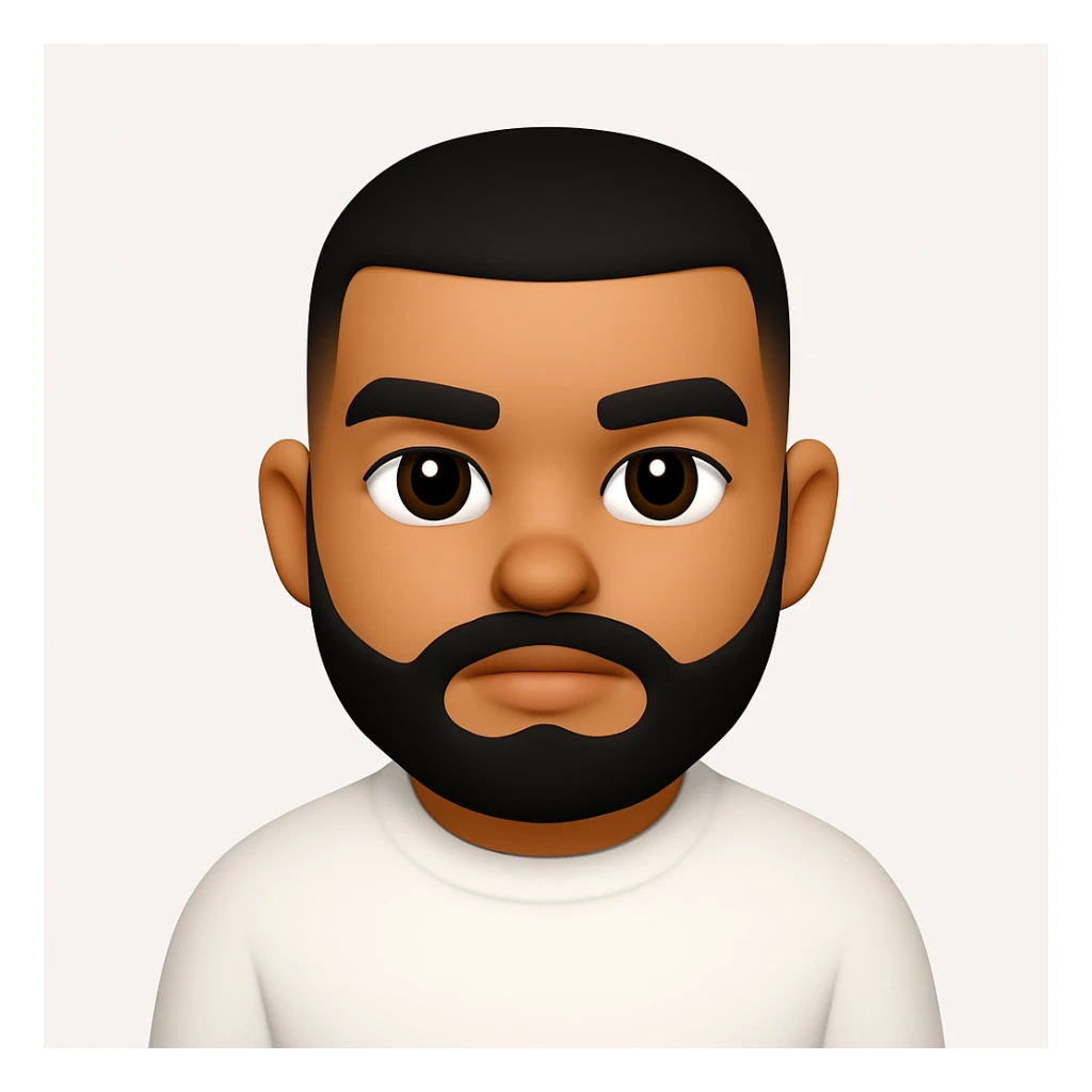 Convert this photo into a 3D emoji in Apple style, closely resembling the original person, with smooth features and expressive face. The style should mimic Apple's emoji style with smooth, rounded features and vibrant colors, capturing the likeness and expression of the person in the photo. sticker