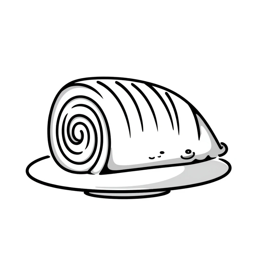 Hand-drawn spiral-cut holiday ham on a platter sticker