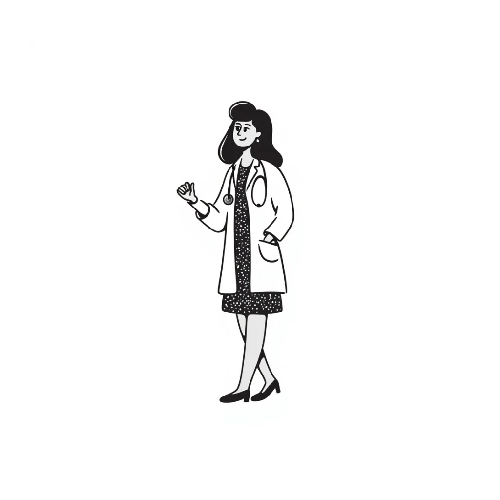 woman doctor sticker