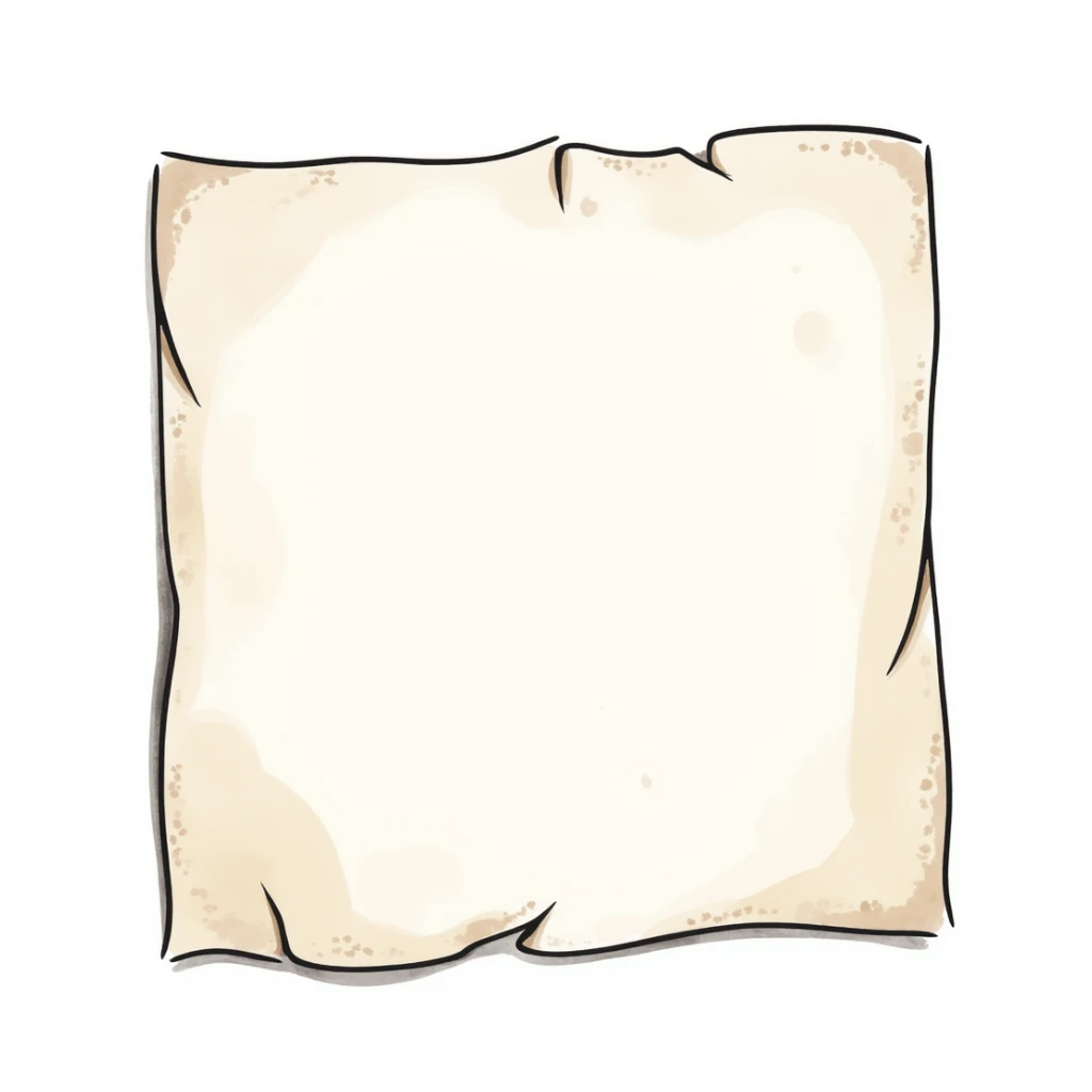 vintage torn kraft paper with irregular edge, hand-drawn watercolor, soft crumpled texture, transparent background, no face, no hands, no legs, no characters sticker