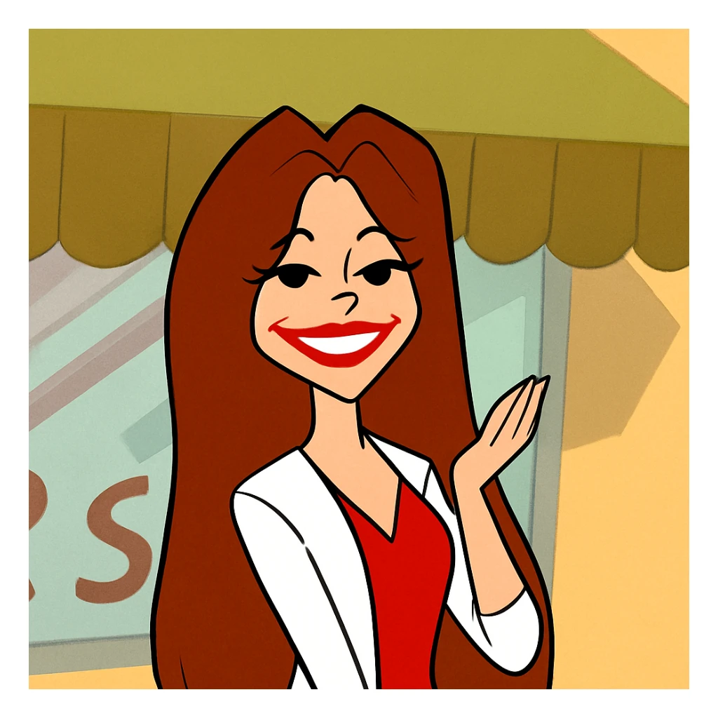 Remove the banana from her hand while keeping the picture quality, style, and the slightly scarier eyes and mouth intact. No other changes. sticker