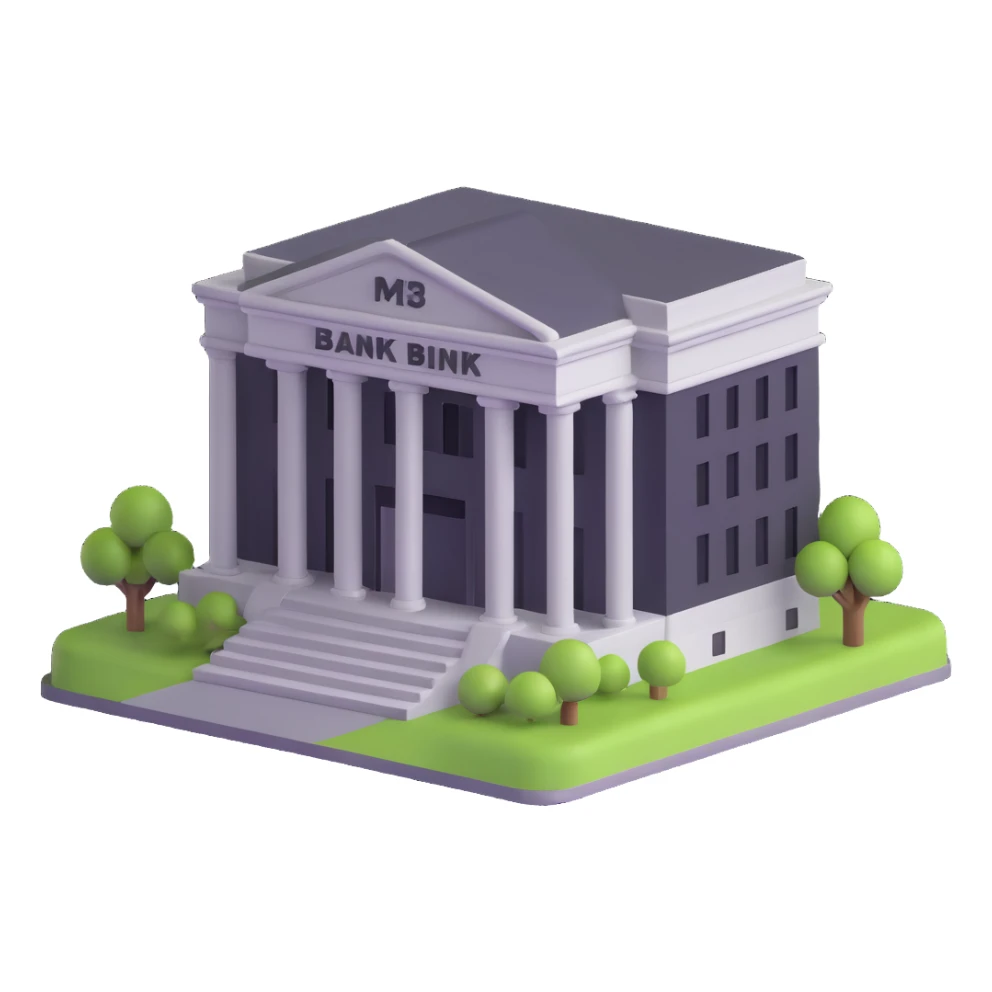 bank building sticker