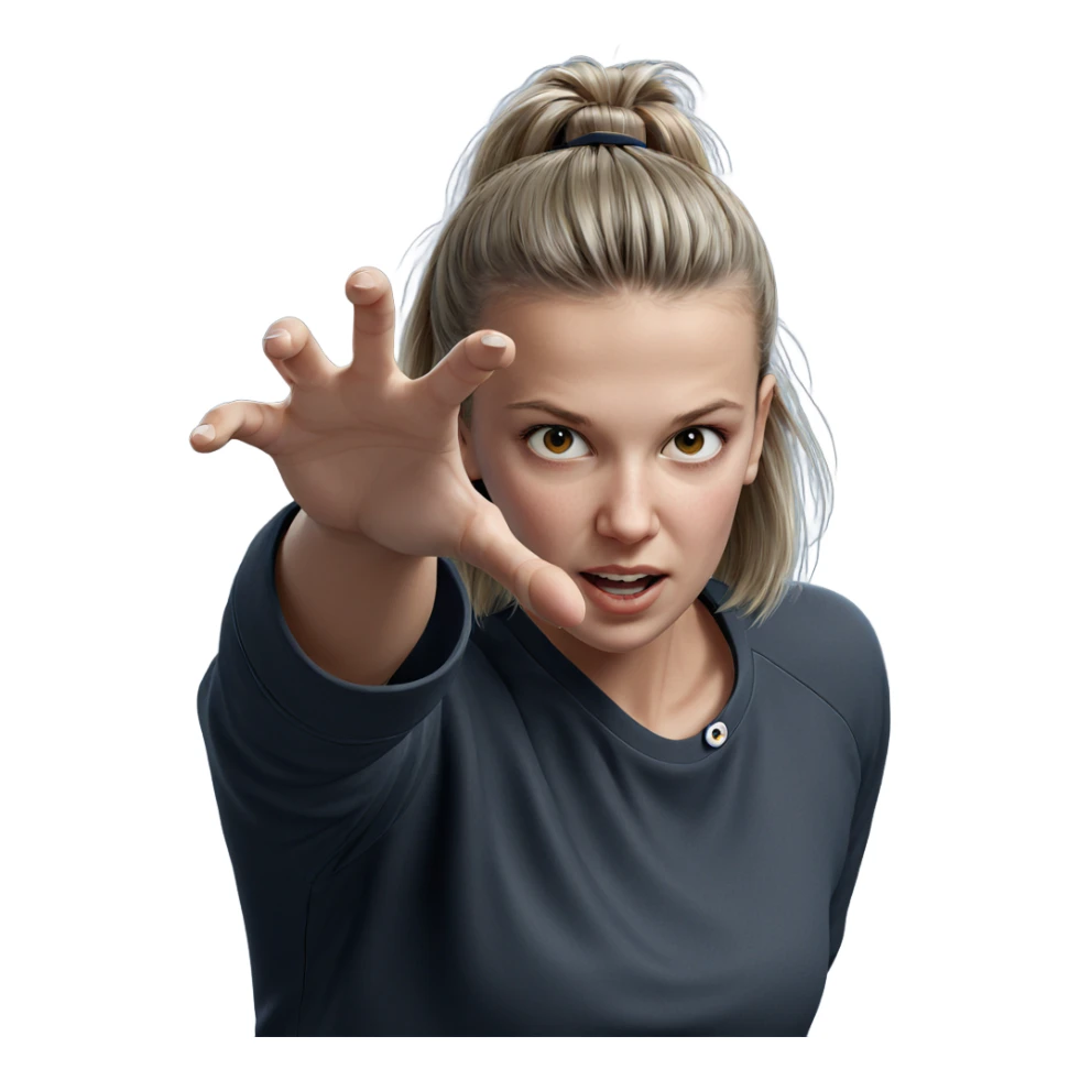 realistic portrait of girl sticker