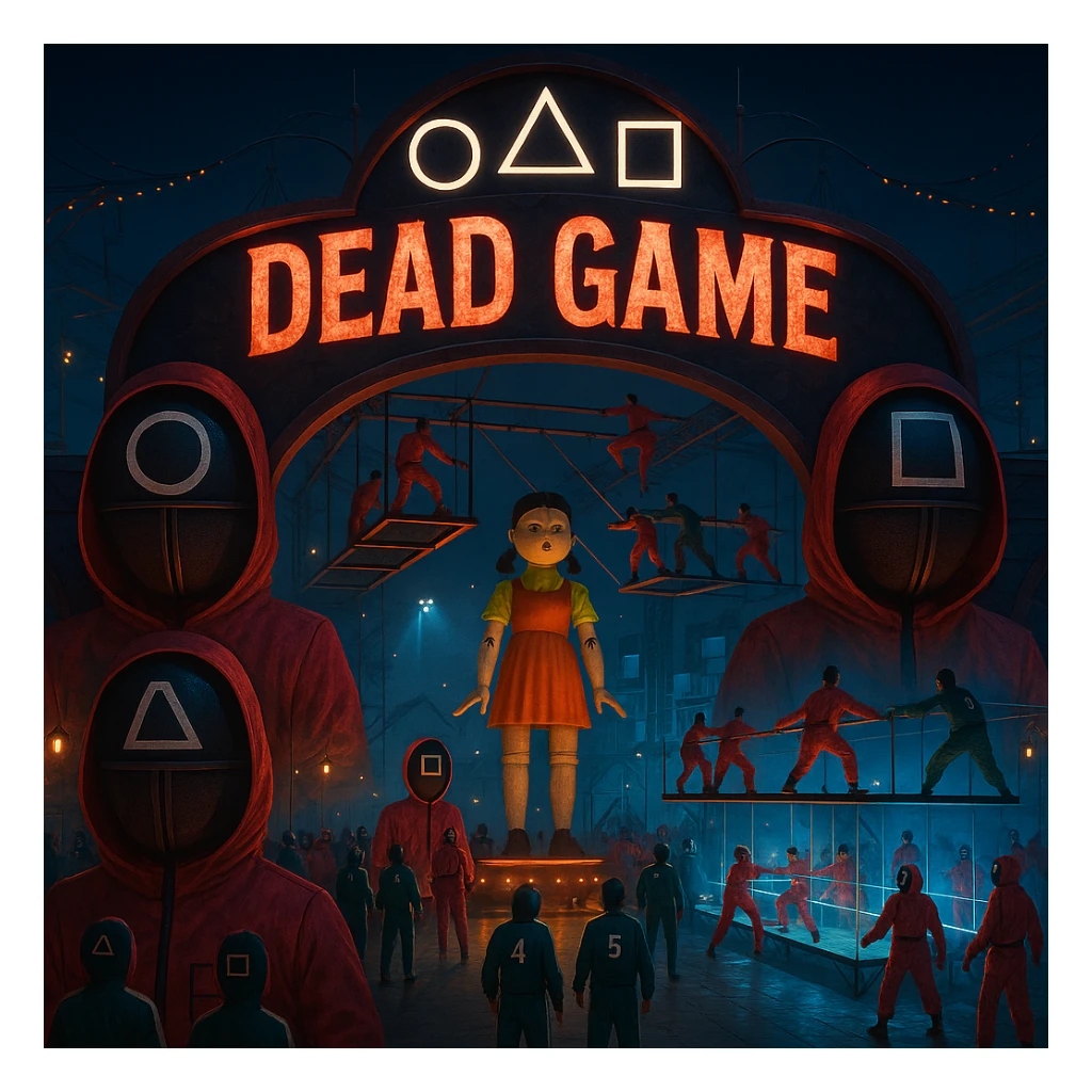 The Squid game  the game ( serie netflix)  dead game ( version parc atrraction) sticker