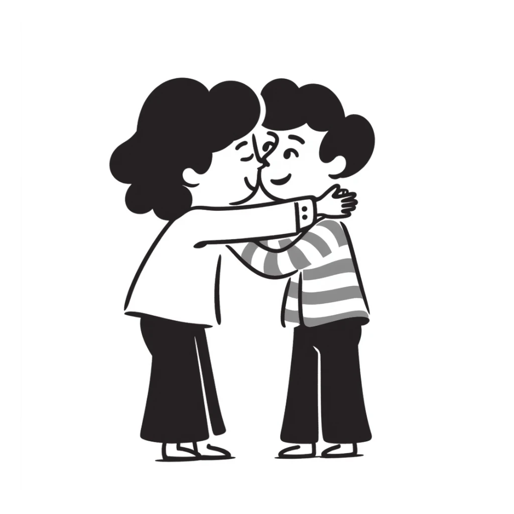 Looney Tunes-style character named George getting a hug sticker