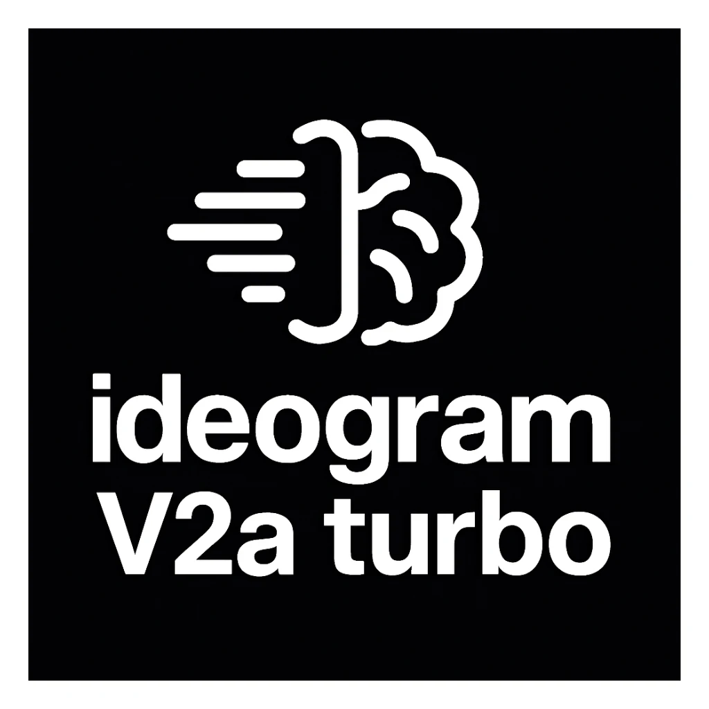 recreate this logo with text of "ideogram V2a turbo", MAKE IT FIT IN SQAURE  sticker