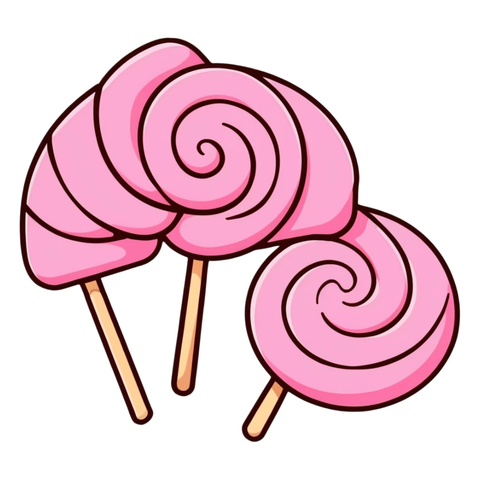 sweet candy plimbob with pink and brown swirls sticker