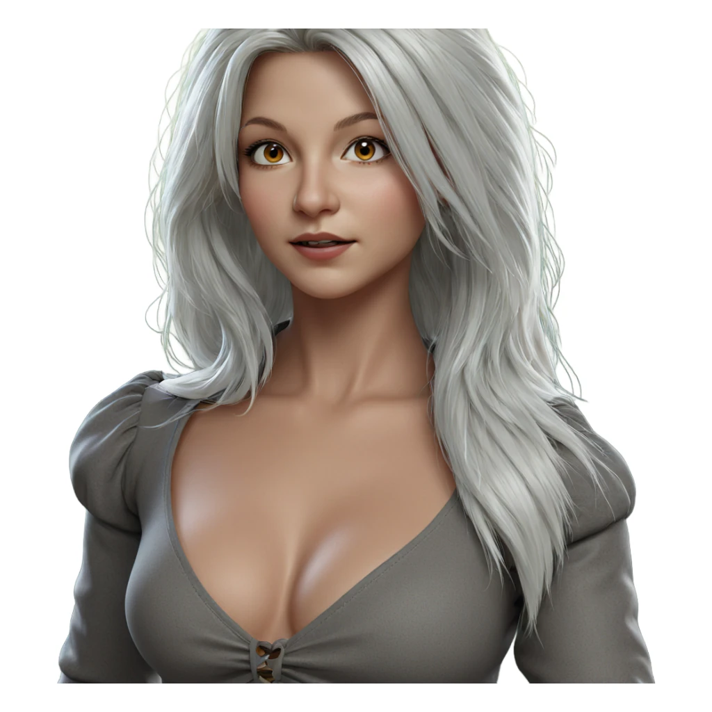 realistic elf girl portrait sticker