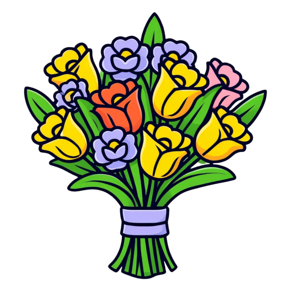 Bouquet sticker