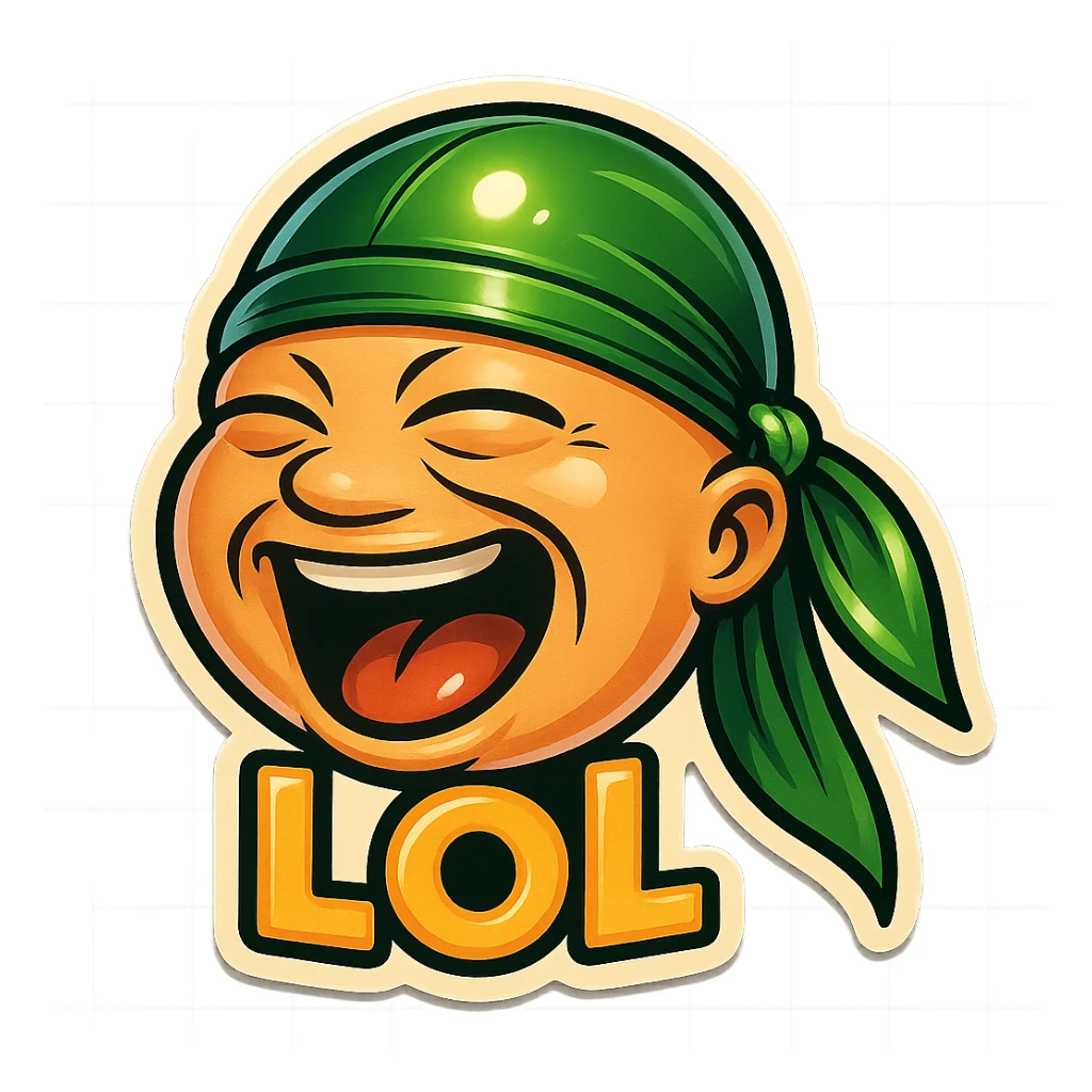 lol face
Change His durag To Green sticker