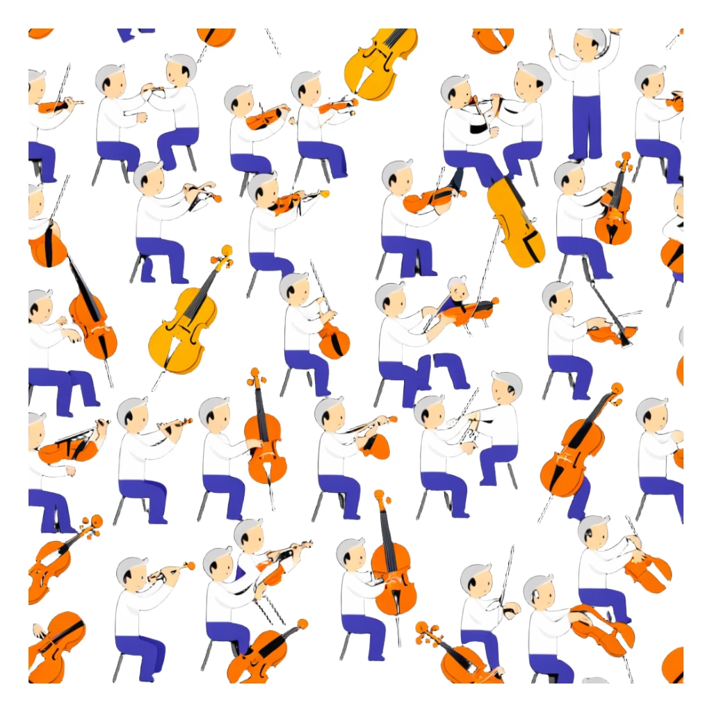orchestra playing 12 Days of Christmas, festive sticker