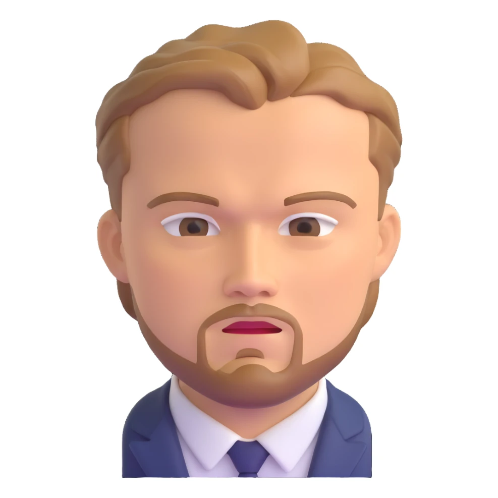 Leonardo DiCaprio upper body, shoulders and chest included sticker