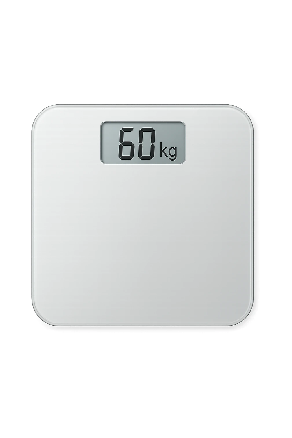 bilancia pesapersone vista dall'alto che pesa 60 kg sticker