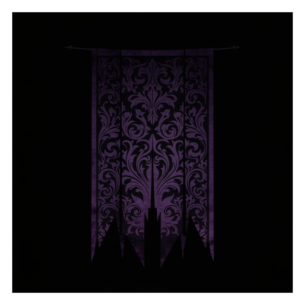 goth banner, no text, no background, minimal, expressive, variation 2 sticker