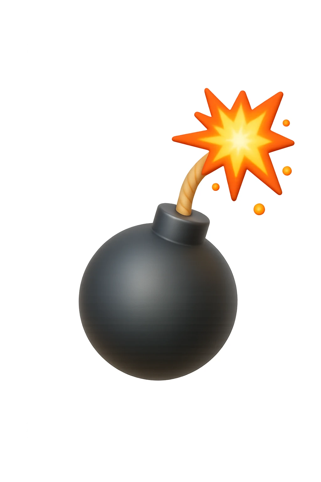 EMOJI STILE IPHONE 3D DI unA BOMBA CHE SCOPPIA sticker