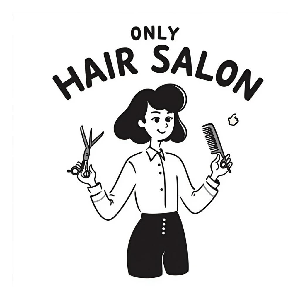 hair salon marketing flyer style, special promotion sticker