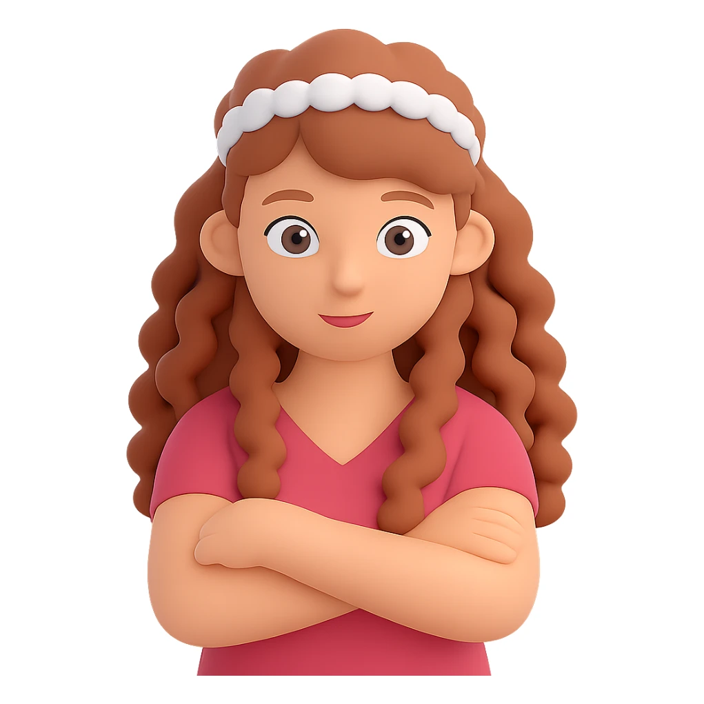 Add a pink top to the character, keeping the 3D emoji style look. Remove the background so the subject is isolated. The style should resemble Microsoft style 3D fluent emojis. sticker