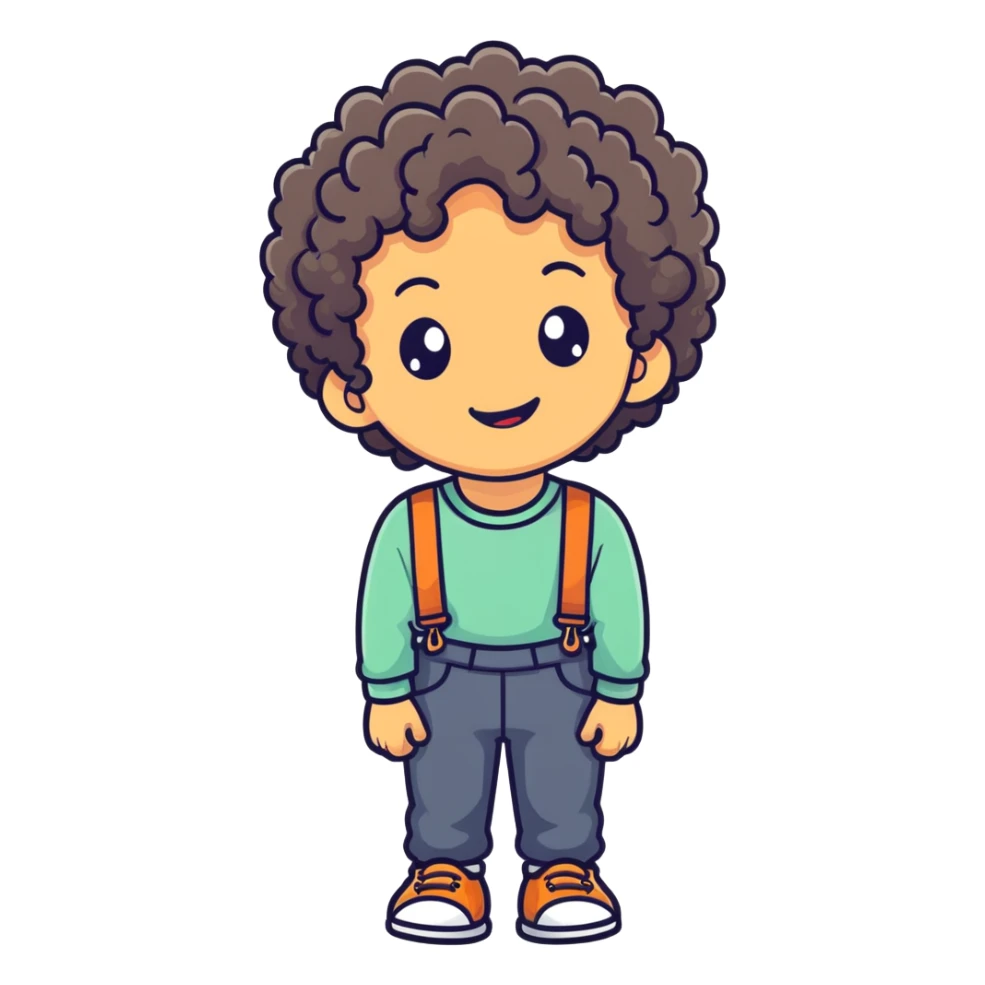 Boy with curly hair and has braces and is lightskin  sticker