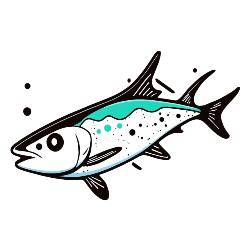 Pollock abstract splatter art in cartoon sticker style sticker