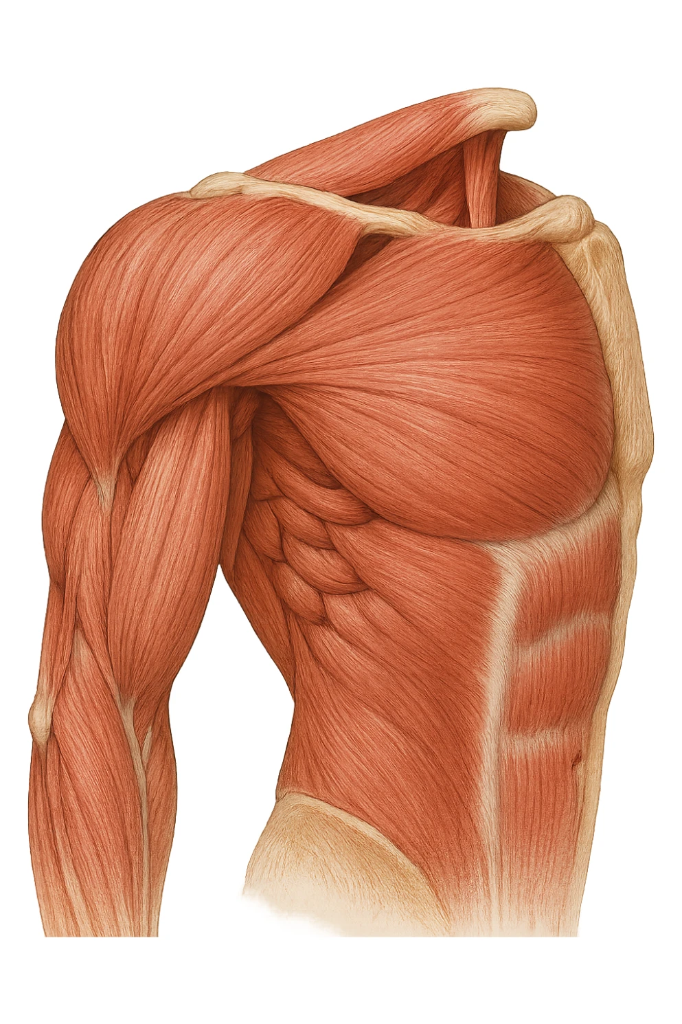 muscoli della spalla anatomia senza scritte sticker