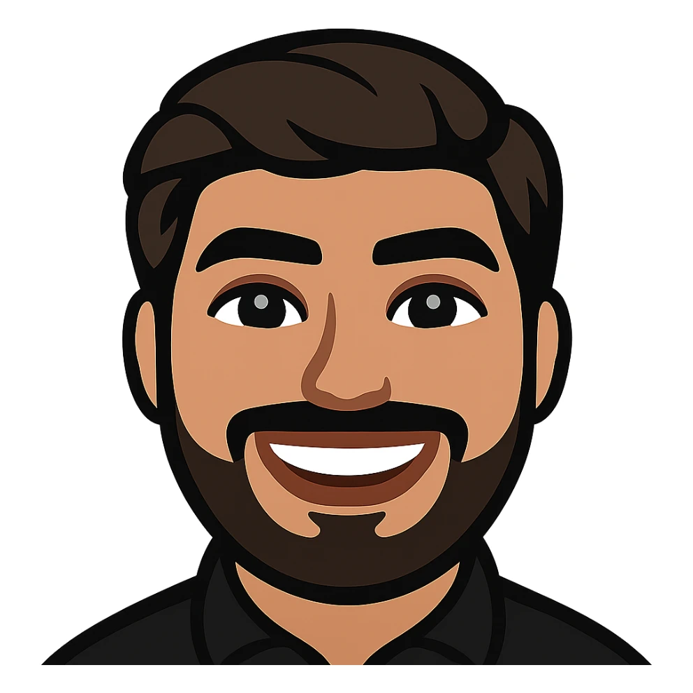 Create a clear and expressive custom emoji from the photo, cropped to the face and shoulders, with a circular format and transparent background suitable for Slack custom emoji upload. sticker