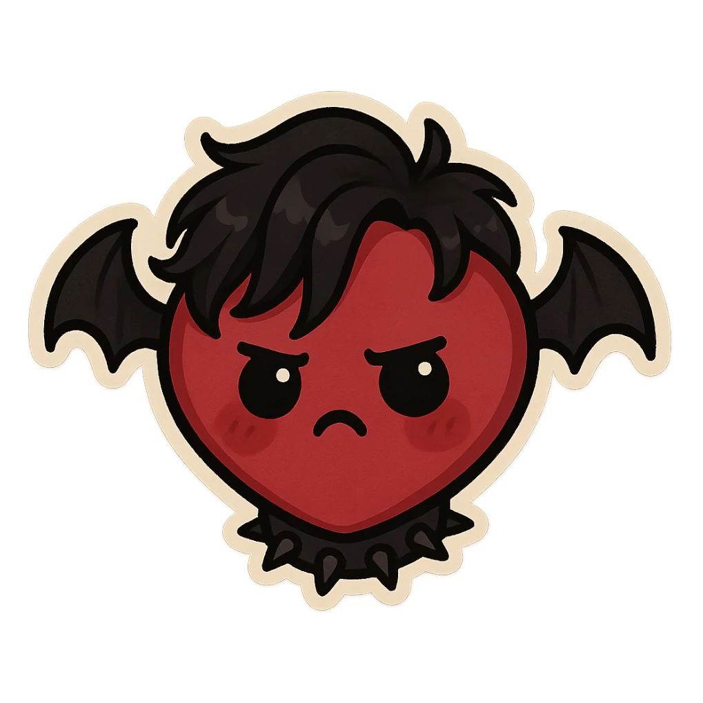 Goth red object sticker