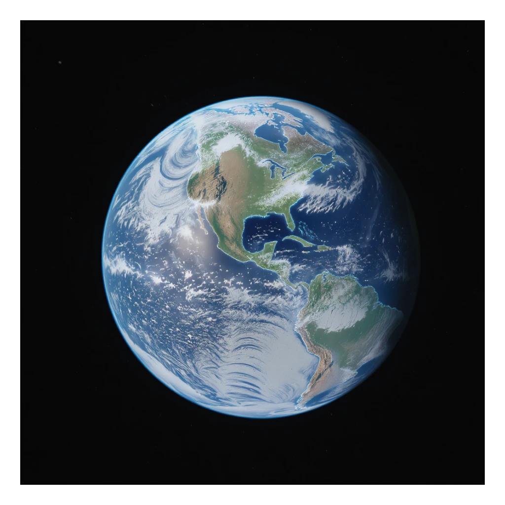 realistic globe of the Earth sticker