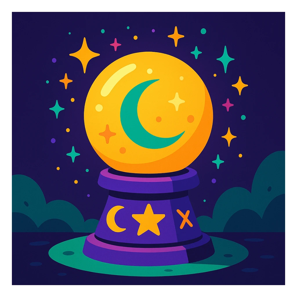 A witch's ball sticker