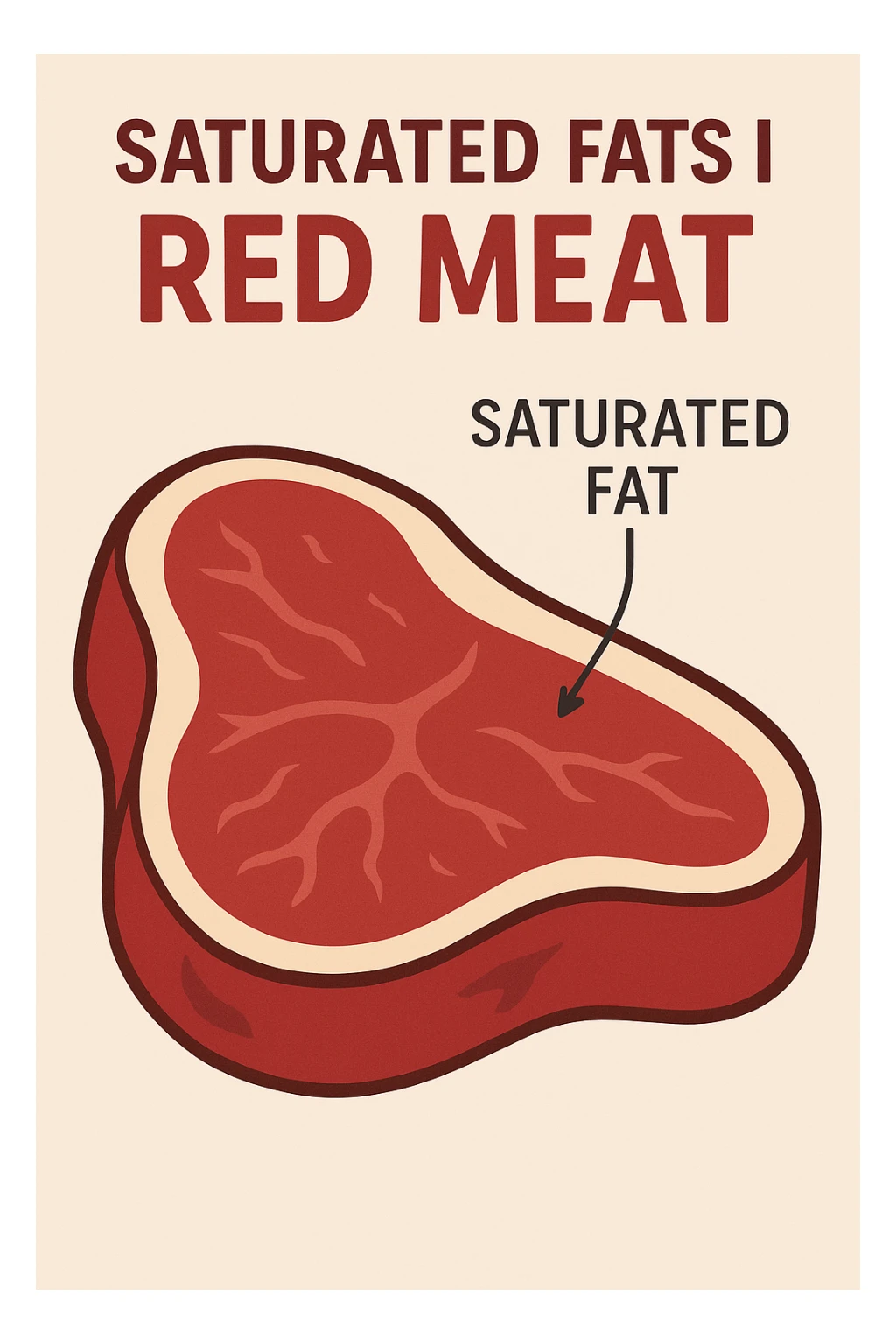 grassi saturi carne rossa sticker