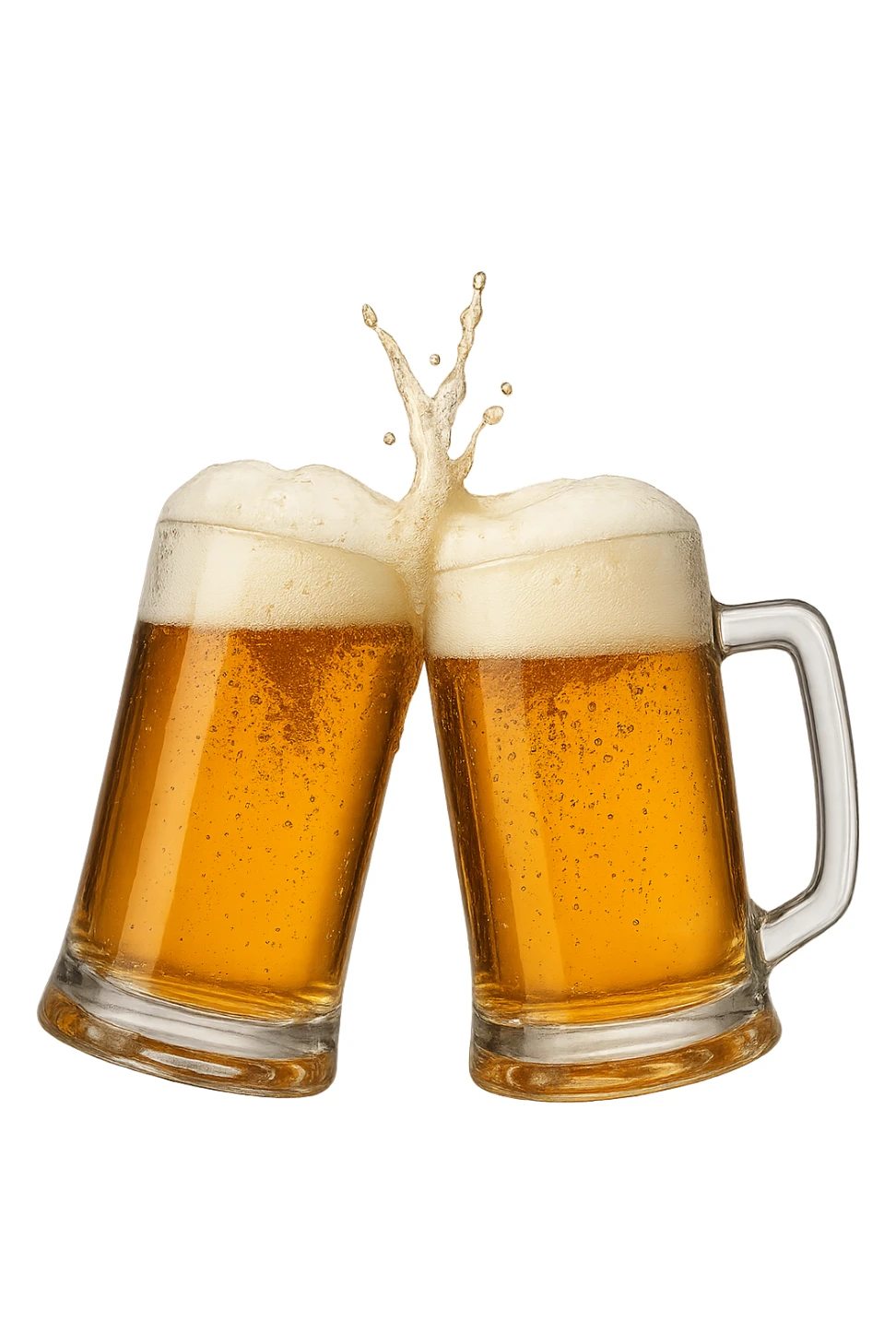 2 drink che fanno brindisi di birre senza mani realistiche sticker