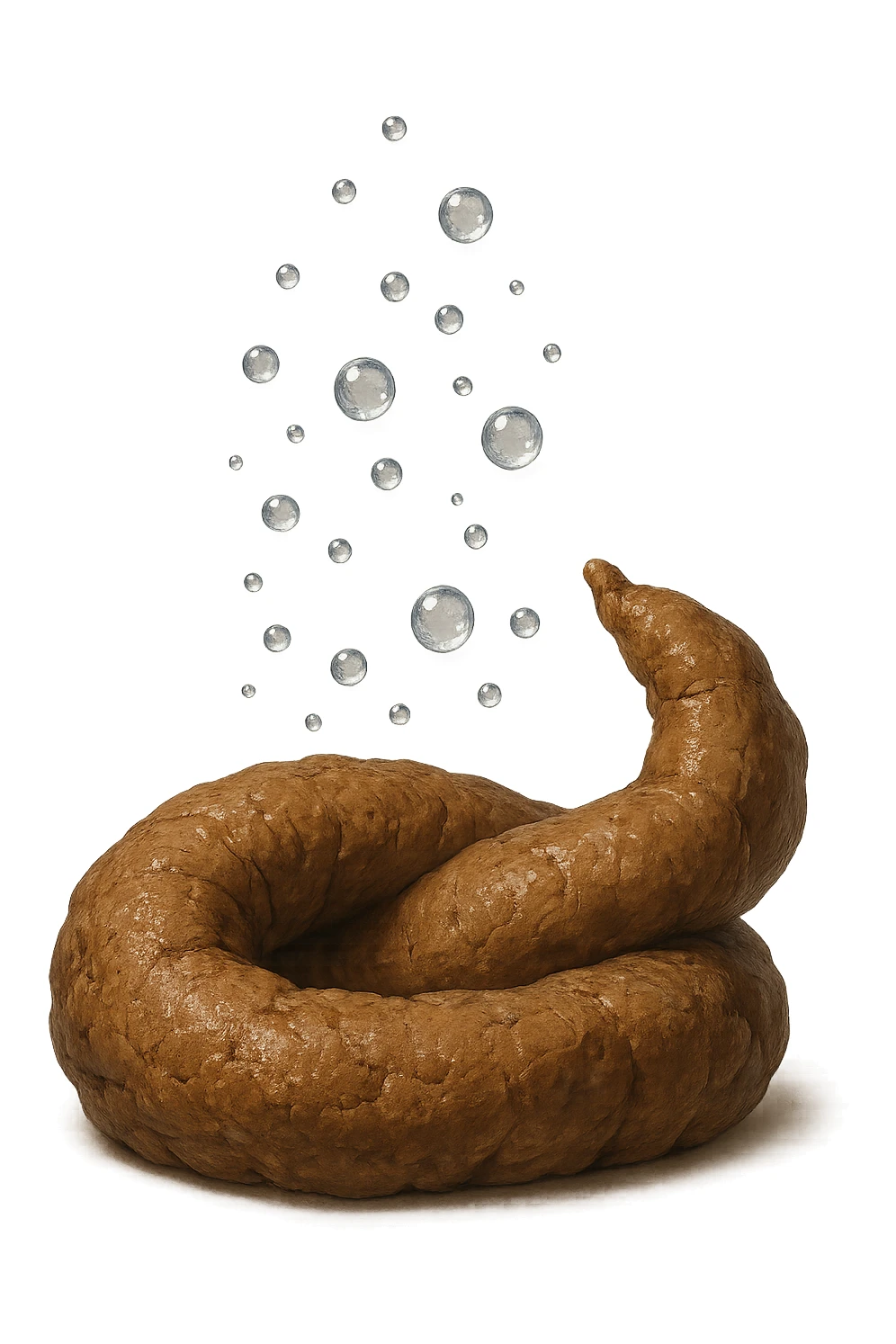 feci umane anatomiche realistiche con particelle di acqua che gli fluttuano sopra sticker