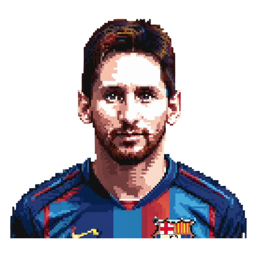 portrait of Lionel Messi sticker