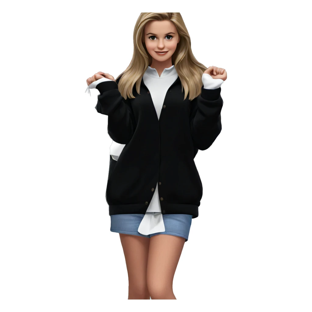 smiling girl with shopping bag sticker