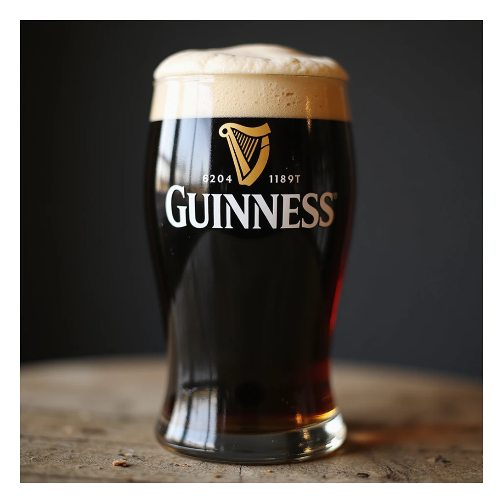 an empty Guinness tankard, realistic glass, no beer inside, clear background sticker