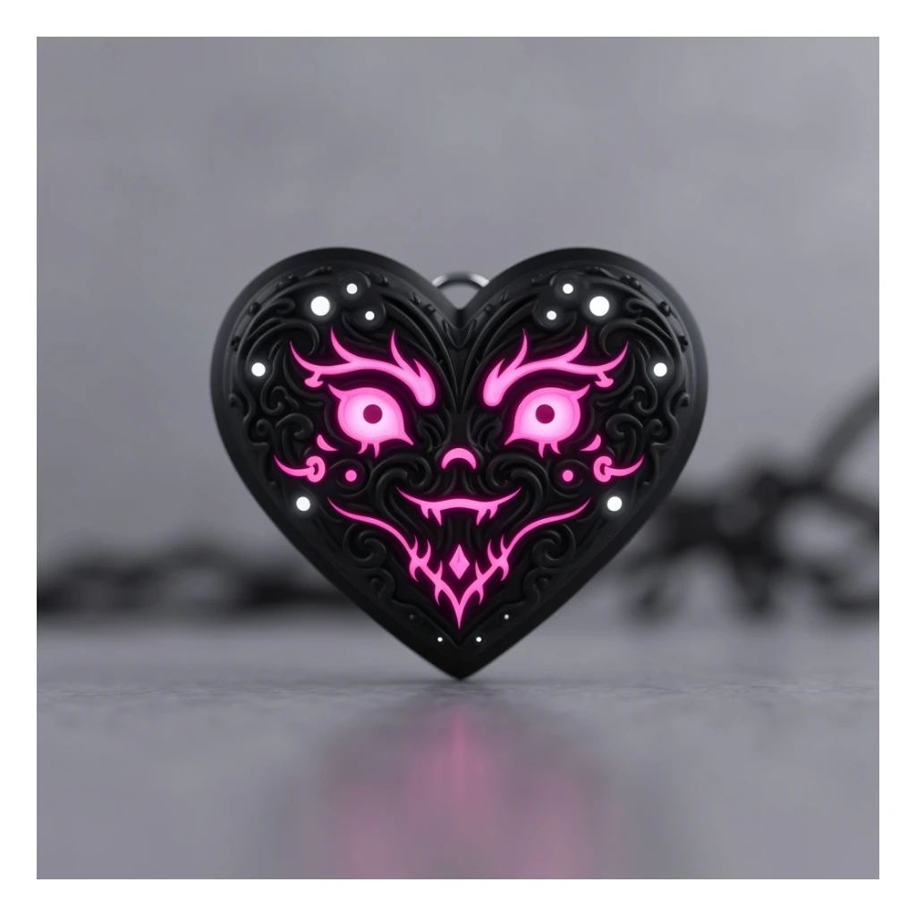 goth heart button, cute, expressive, minimal sticker