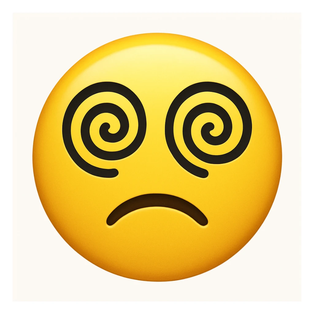 emoji with face with spiral eyes sticker