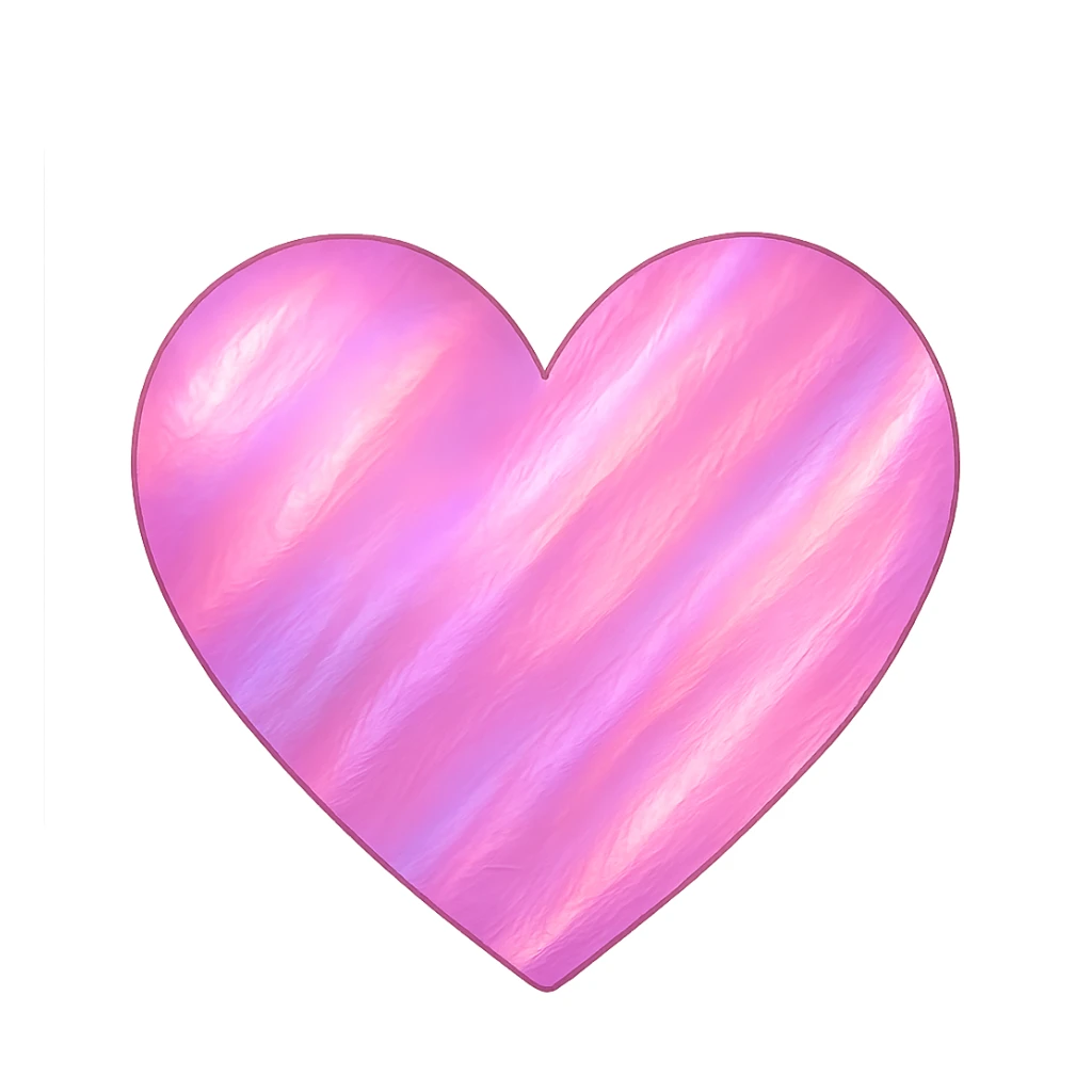 heart with a pink holographic foil effect, clean digital illustration, no background sticker
