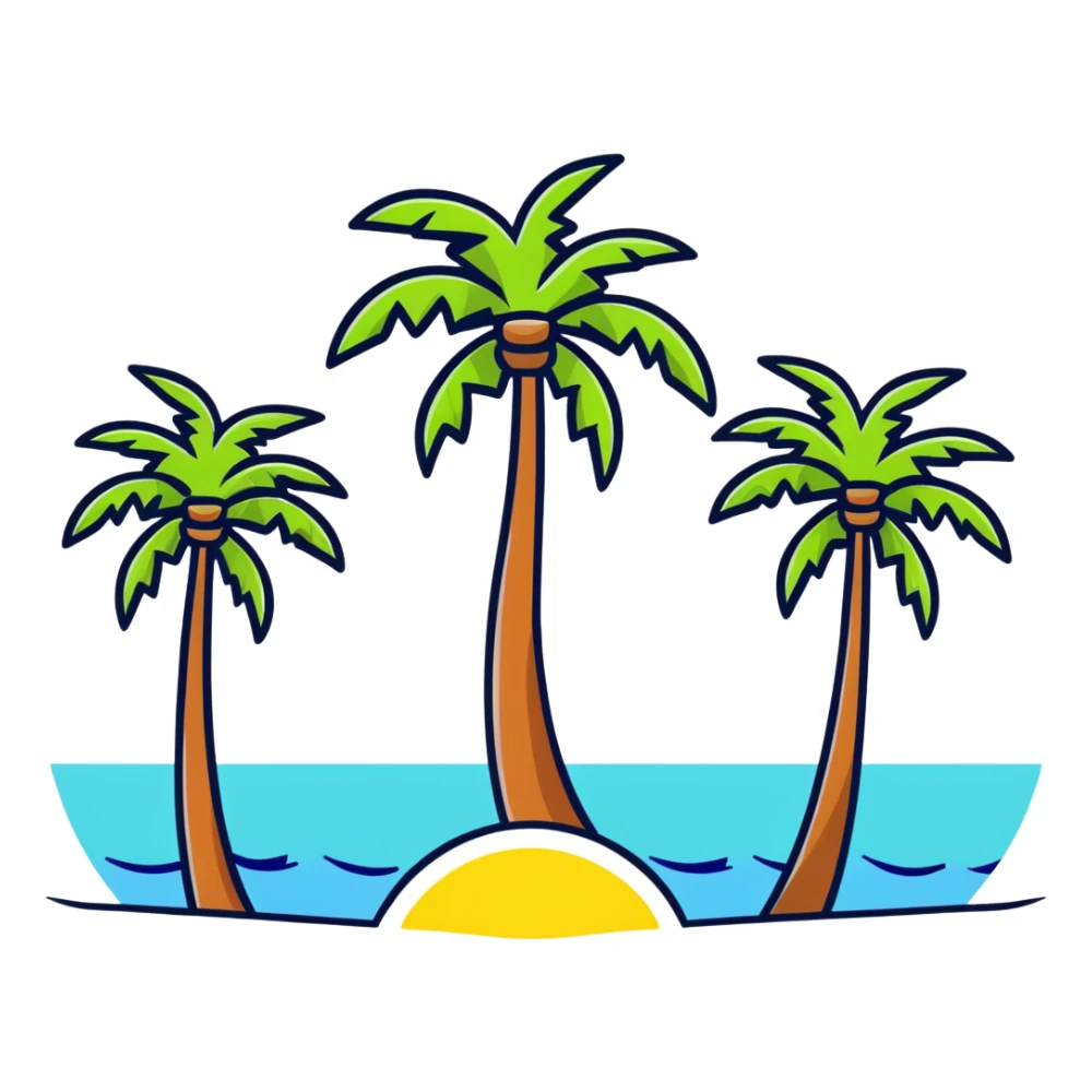 ball with Sochi palm trees and Black Sea sticker